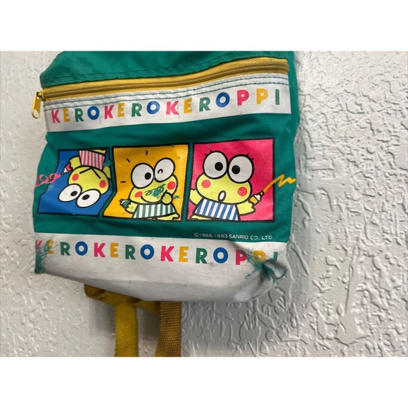 Vintage Keroppi Authentic Travel Bag Original 1988-1996 Sanrio CO. Rare main image 9